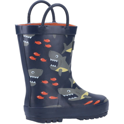Kids Cotswold Puddle Wellingtons - Shark