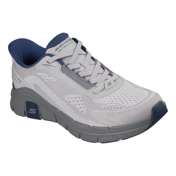 Mens Skechers Flex - Zayder Slip-Ins Trainers - Grey / Navy