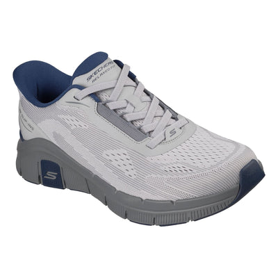Mens Skechers Flex - Zayder Slip-Ins Trainers - Grey / Navy
