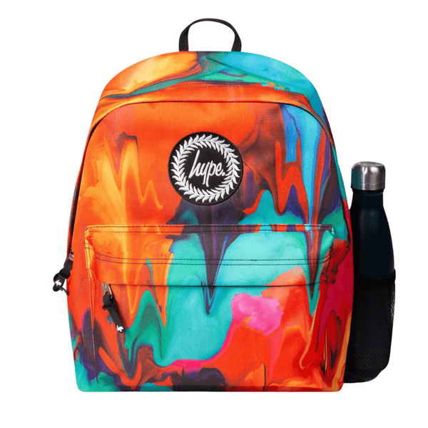 Boys Hype Cool School Gear Multi Oil Drips Backpack - Multi