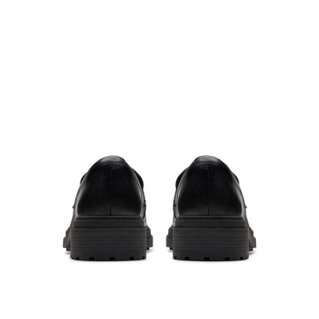 Girls Clarks Orinoco3 Edge School Shoes - Black