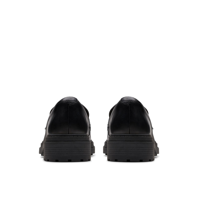 Girls Clarks Orinoco3 Edge School Shoes - Black