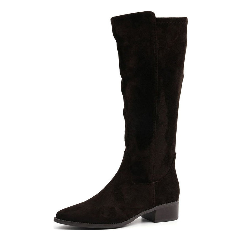 Womens Lunar Kendra Dark Brown Suede Long Boots - Dark Brown