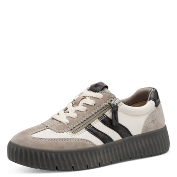Womens Tamaris 83729 Side Zip Trainers - Lt Grey