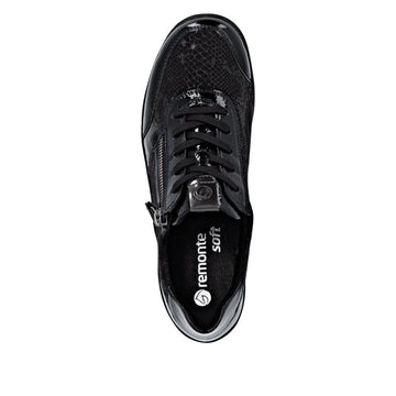 Womens Remonte R7637 Black Trainers - Black