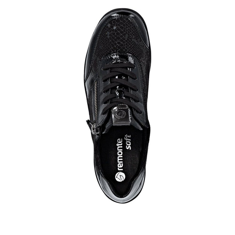 Womens Remonte R7637 Black Trainers - Black