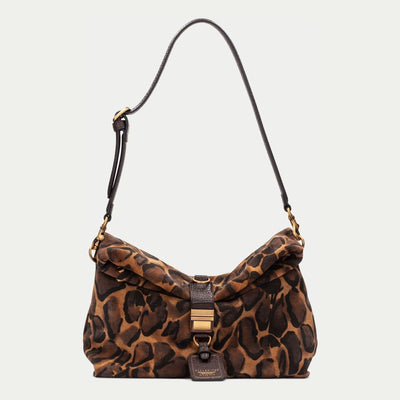 Womens Hispanitas 264948 Suede Shoulder Bag - Giraffe
