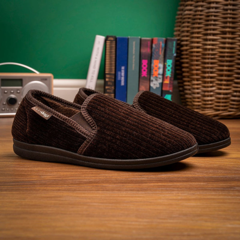 Mens Lazy Dogz Ryan Slippers - Brown