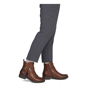 Womens Rieker 74856 Cognac Boots - Cognac