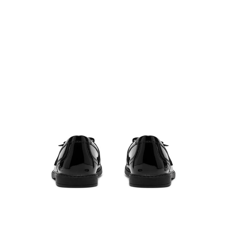 Girls Clarks Scala Lane Youth Black Patent School Shoes - Black Patent