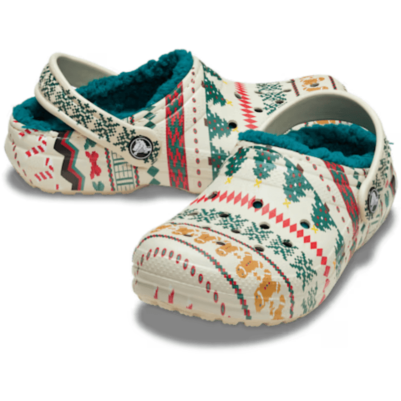 Womens Croc Classic Lined Fair Isle Clogs - Fair Isle