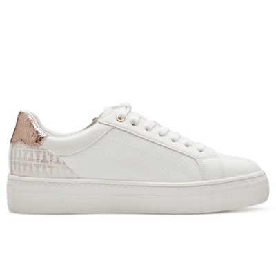 Womens Tamaris 23313 Monogram Trainers - Gold