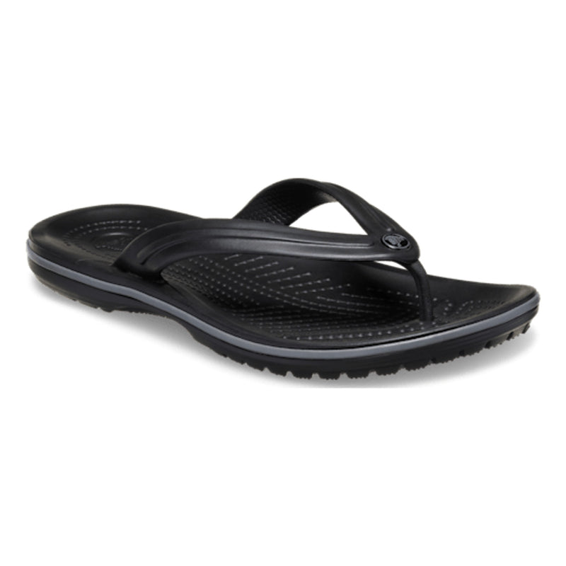 Mens Crocs Crocband Flip Flops - Black Slate Grey