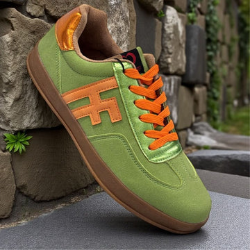 Womens Heavenly Feet Madison Gumsole Trainers - Green