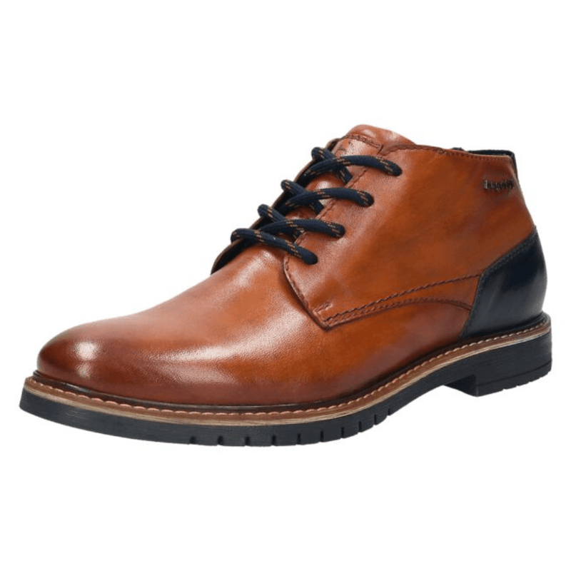 Bugatti Mens 8373H Tan Leather Lace Up Ankle Boots - Tan