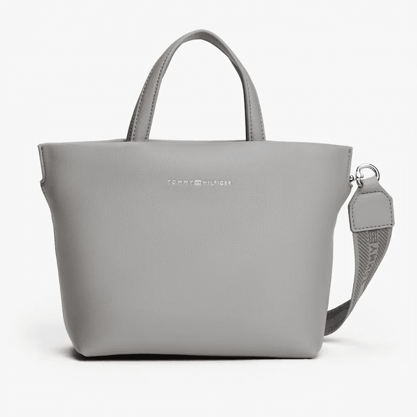 Womens Tommy Hilfiger Webbing Crossbody Tote Bag - Grey