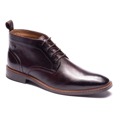 Mens Base London Belgrave Leather Chukka Boots - Washed Brown