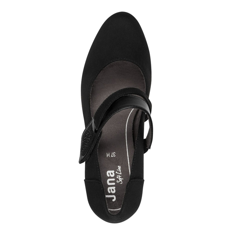 Womens Jana 24464 Block Heels - Black