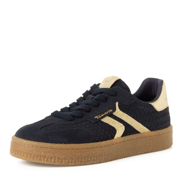 Womens Tamaris 23723 Laced Trainers - Navy Comb