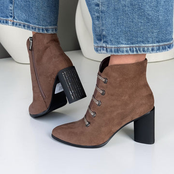 Womens Redz D6036 Taupe Ankle Boots - Taupe