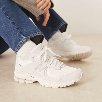 Womens New Balance 2002 Trainers - Sea Salt with Silver Metallic