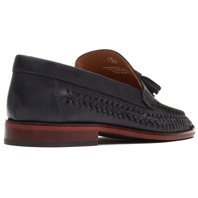 Mens Base London Bracken Navy Loafers - Navy
