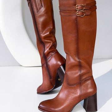 Womens Tamaris 25547 Long Boots - Cognac
