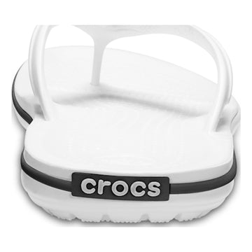 Mens Crocs Crocband Flip Flops - White