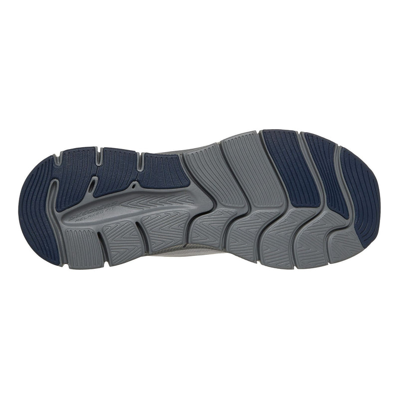 Mens Skechers Flex - Zayder Slip-Ins Trainers - Grey / Navy