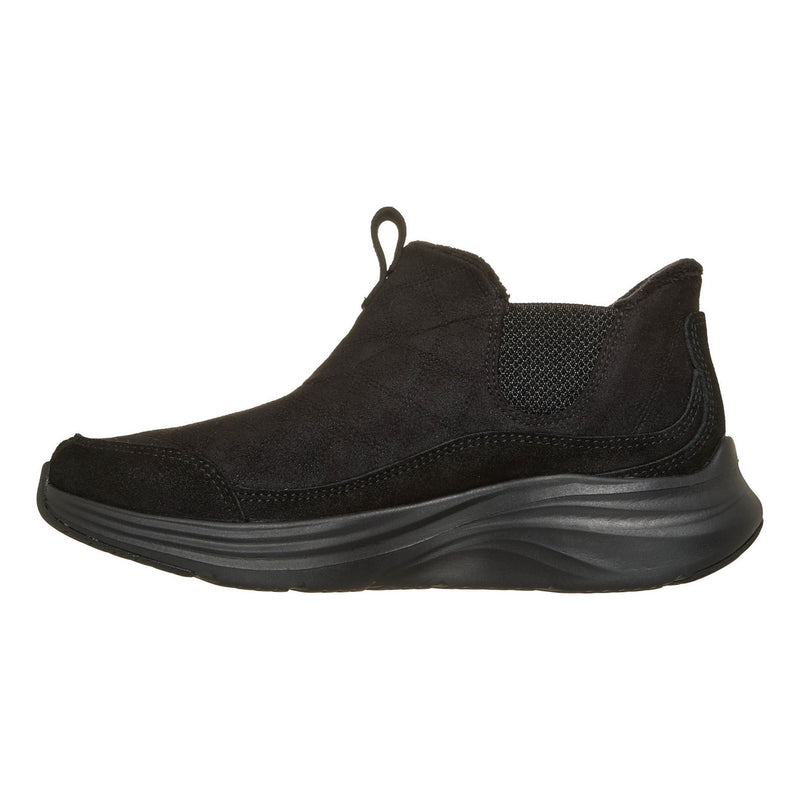 Womens Skechers 168173 Cozy Fit Dash Contour Foam Slip-Ins Ankle Boots - Black