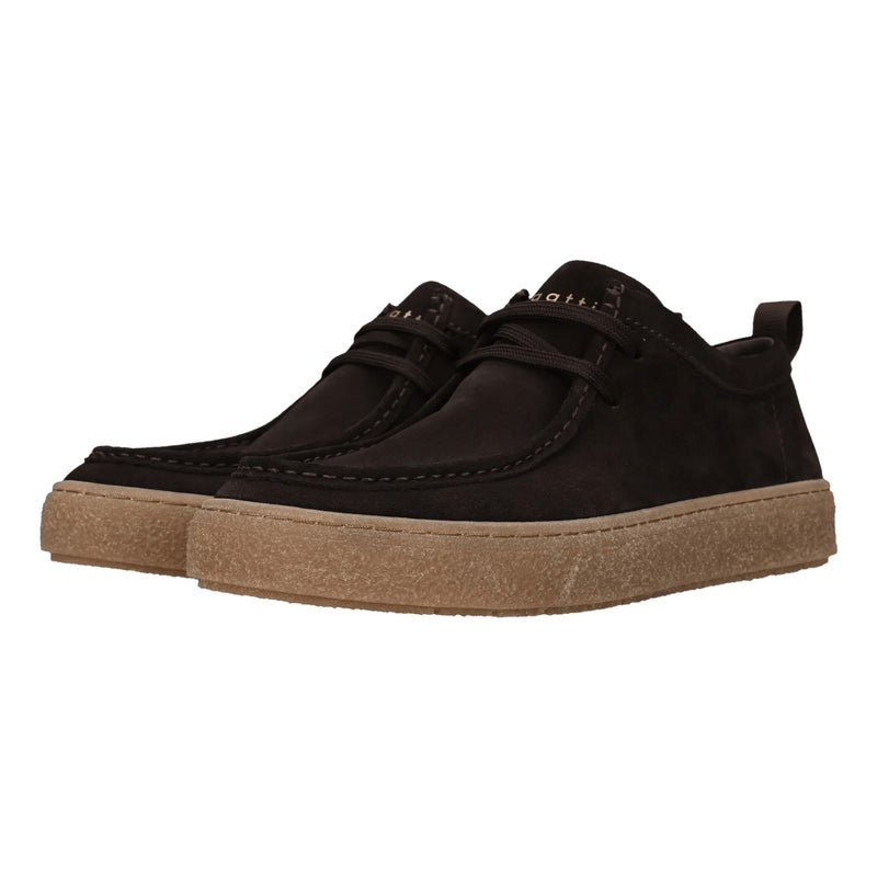 Mens Bugatti AP906 Dark Brown Casual Lace-up Shoes - Dark Brown