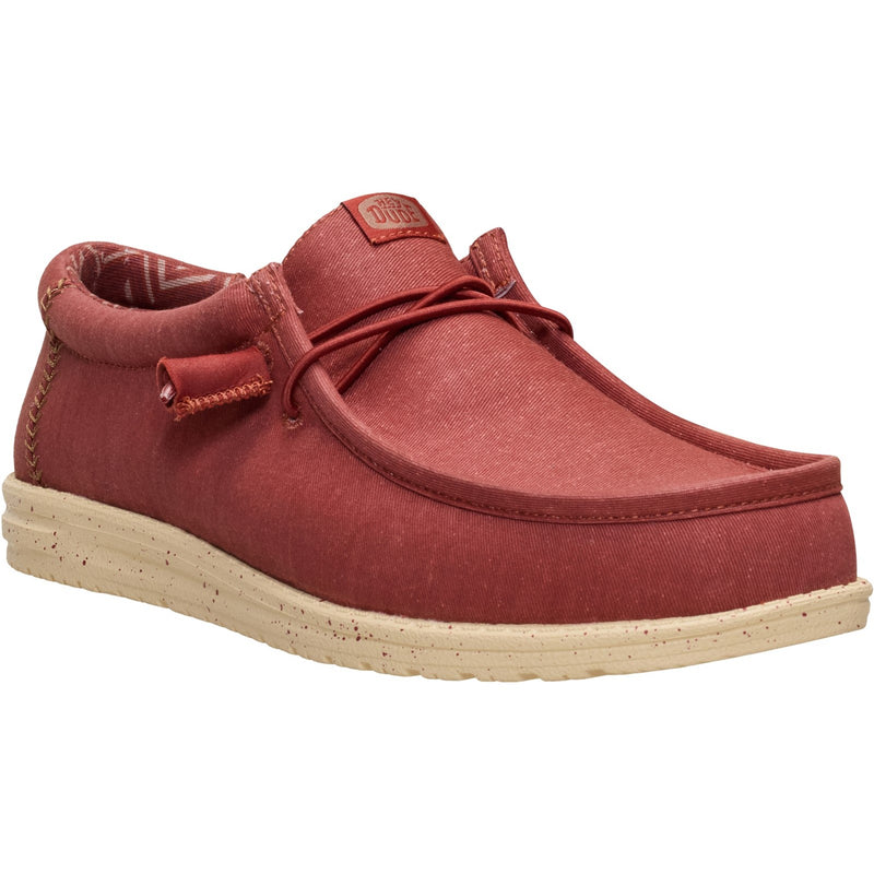 Mens Heydude Burnt Red Wally Stretch Canvas - Burnt Red