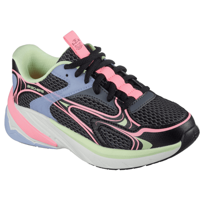 Girls Skechers S2K Sporty Trainers - Black Multi