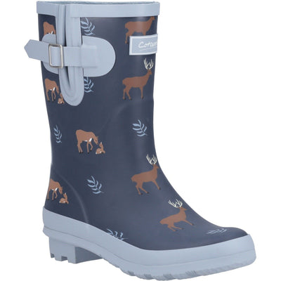 Womens Cotswold Woodland Mid Wellingtons - Deers