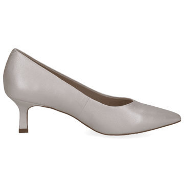 Womens Caprice 22401 Off White Pearl Low Court Heels - Pearl