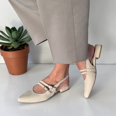 Womens Marco Tozzi 29418 Light Tan Sling Pumps - Light Tan