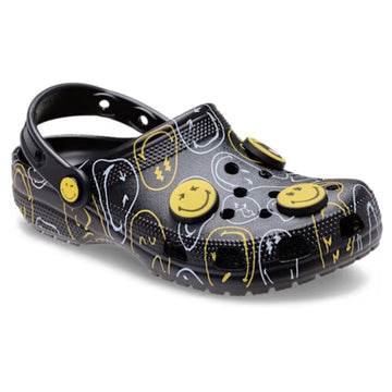 Mens Crocs SmileyWorld Classic Clog - Black