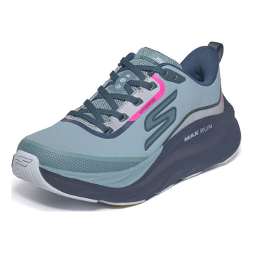 Womens Skechers 129203 Max Cushioning Max Run - Vorteza Waterproof Trainers - Slate
