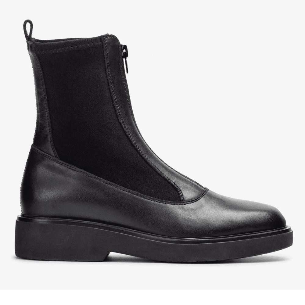 Womens Unisa Foggia Zip Front Ankle Boots