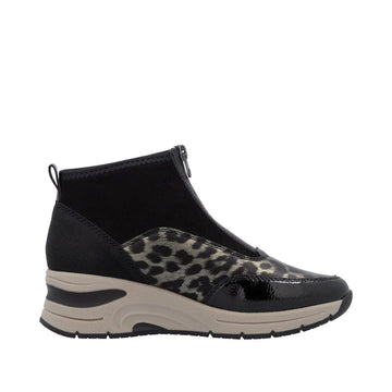 Womens Rieker N9362 Black Boots - Black