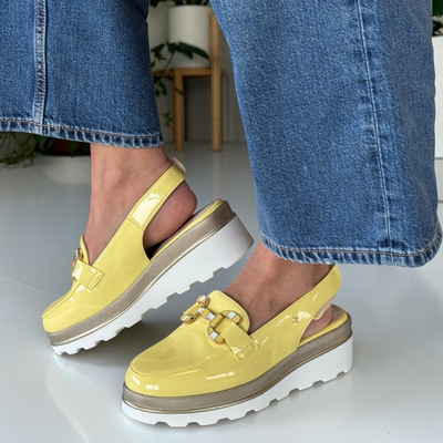Womens Kate Appleby Hawkfield Slingback Platform Shoes - Sunflower