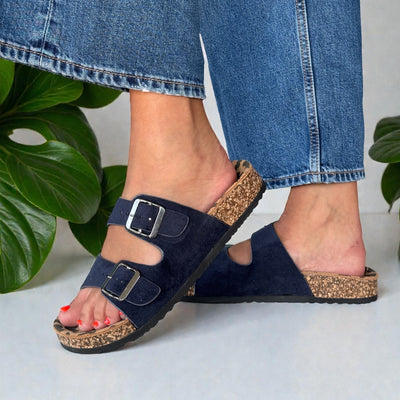 Womens Lunar Pecan Sandals - Navy