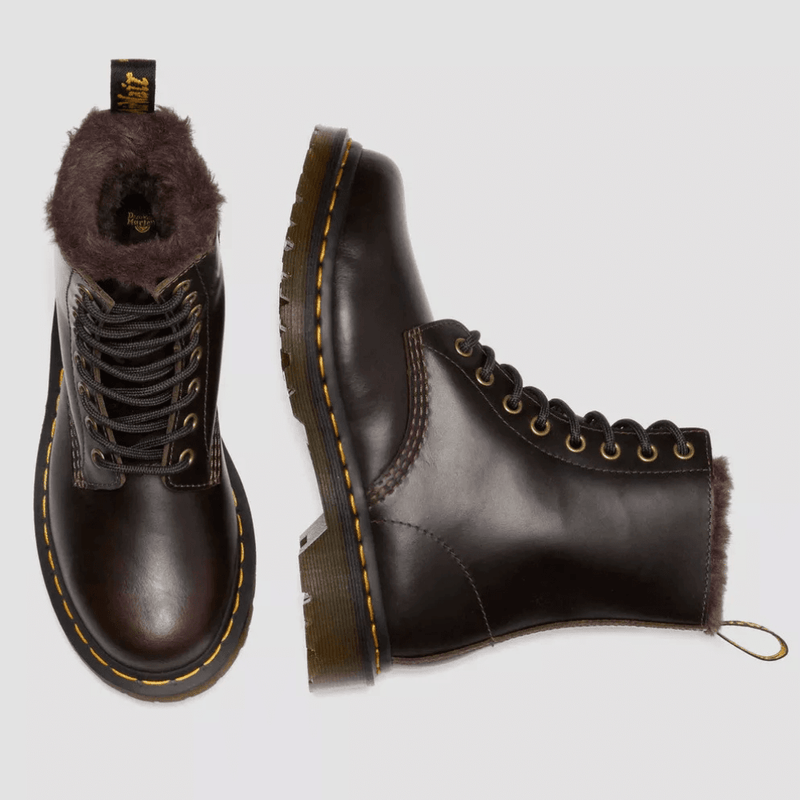 Womens Dr Martens 1460 Serena Fur Lined Boots - Taupe - Taupe