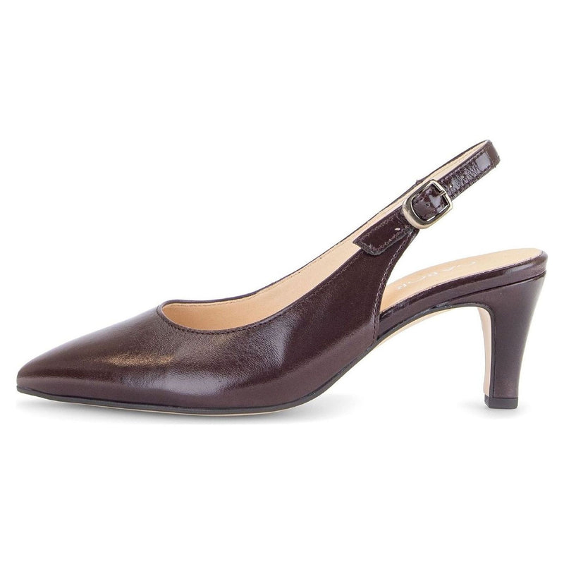 Womens Gabor 3018 Dark Brown Slingback Heels - Dark Brown