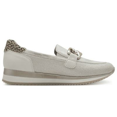 Womens Jana 24766 Sporty Mesh Loafers - Beige Gold