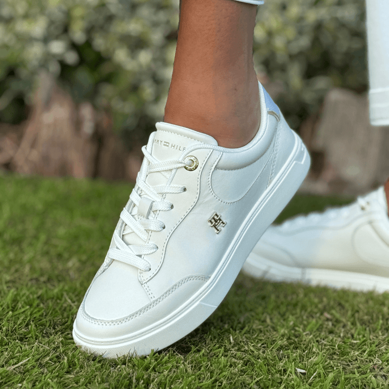 Womens Tommy Hilfiger Chunky Trainers - Grey Whisper