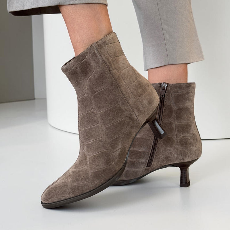 Womens Unisa Lomas Taupe Suede Ankle Boots - Taupe