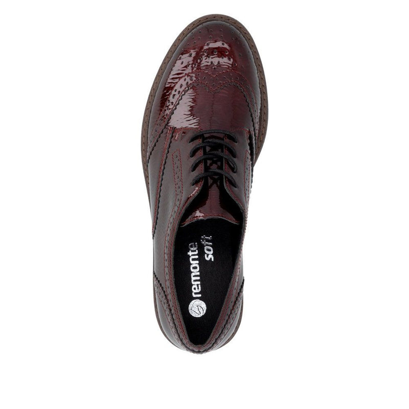 Womens Remonte D2Q04 Wine Formal Lace-up Shoe - Wine