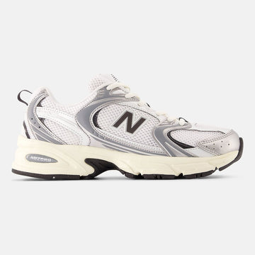 Unisex New Balance 530 Mesh Trainers - Silver Metallic with Black Cement