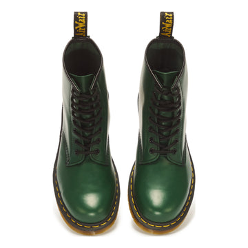 Unisex Dr. Martens 1460 Smooth Green Leather Ankle Boots - Green